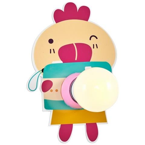 Lampada A Parete Chick Applique - Rosa 13 X 6 X 20 Cm, 1 X E27, 24w - Foto 2