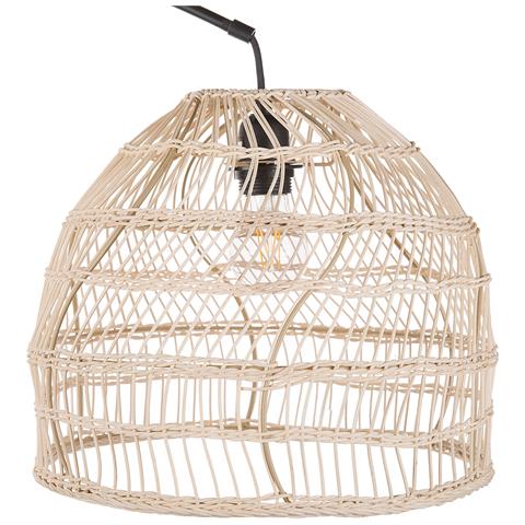 Lampada Da Pavimento In Rattan Con Base Nera Guaviare - Foto 15