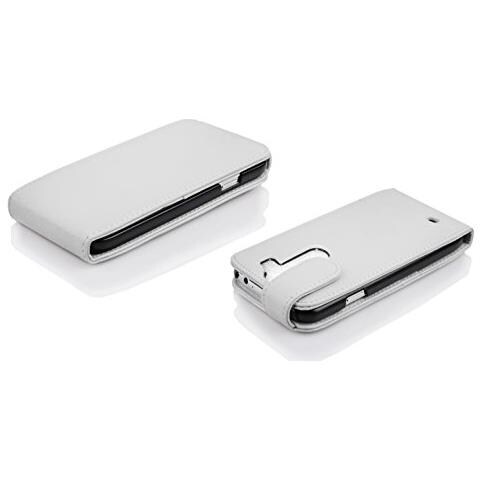 Custodia Compatibile Con Lg G3 In Magnesio Bianco - Coperchio Protettivo In Design Flip Realizzato In Similpelle Testurizzata - Foto 2