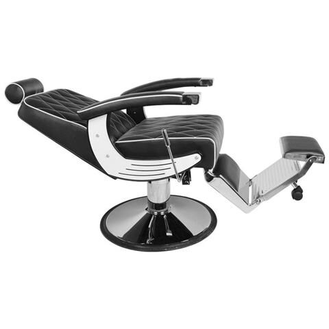 Gabbiano Poltrona Da Barbiere In Similpelle Nera Imperial - Foto 2