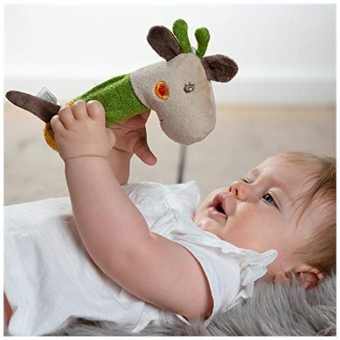 059120 - Sonaglio A Forma Di Giraffa, Con Peluche Morbido, Multicolore - Foto 2