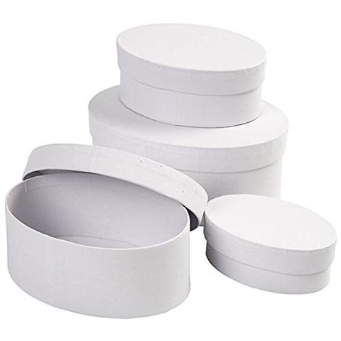 264030 c Scatole Ovali, L: 10 + 12 + 14 + 16 cm H: 4 + 5 + 6 + - Foto 1