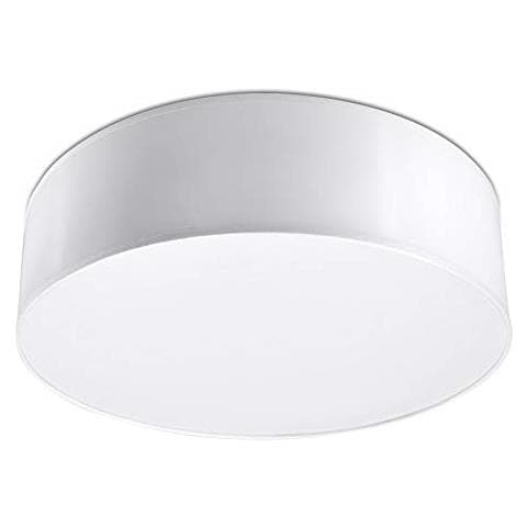 Lampada Da Soffitto Rotonda In Pvc, Modello Arena 35 Sl. 0123, 2 Luci Led E-27, Colore: Bianco - Foto 1