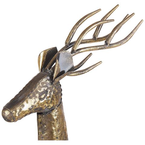 Statua Decorativa A Forma Di Renna Colore Oro Pello - Foto 14