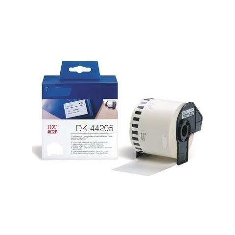 Etichette Dk44205 62mmx30.48metri Rimovibili Compatibili Bianche Rotolo Continuo Brother Ql1000 1050 1060 Dk-44205 Con Supporto - Foto 2