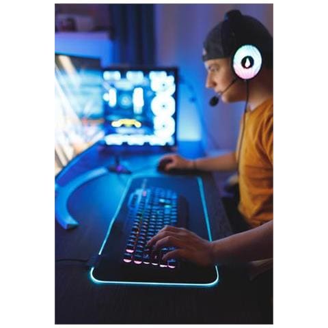 Silent Flight Rgb-680 Tappetino Per Mouse Per Gioco Da Computer Nero - Foto 2