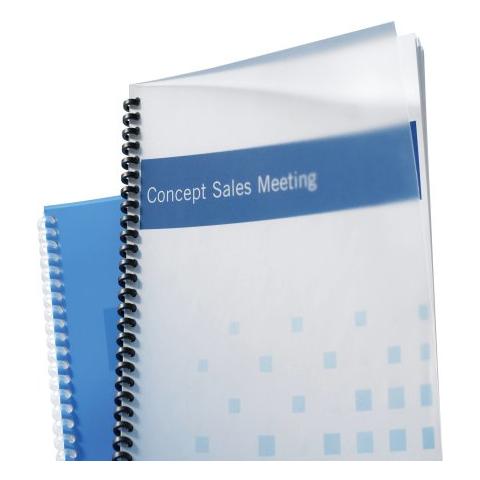 Copertina GBC PolyCover ESP425504 - A4 210 mm x 297 mm - Rettangolare - Polipropilene - 100 / Pacco - Nero - Foto 1