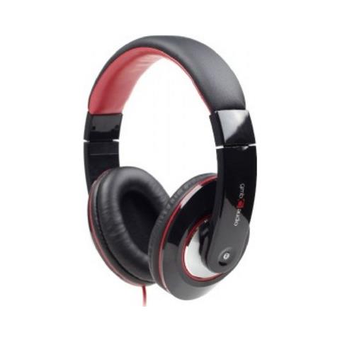 Cuffie a Padiglione MHS-BOS Stereo con Cavo - Rosso Nero - Foto 1