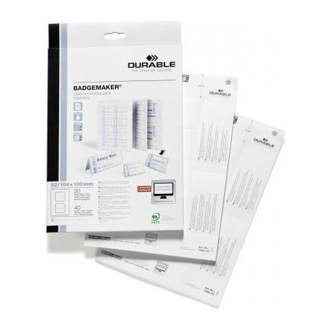 52/104 X 100 Mm Bianco Rettangolo 40 Pezzo (i) - Foto 1