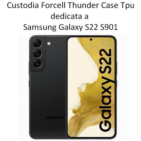 Thunder Custodia Tpu Silicone Cover Case Per Samsung Galaxy S22 S901 Black - Foto 2