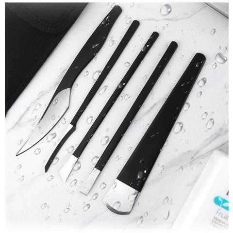 Set Di Coltelli Per Pedicure Confezione Da 5 Nero - Foto 4