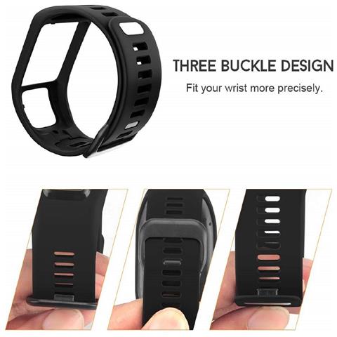 Bracciale Tomtom Avventuriero/golfista/corridore/spark In Silicone Da Mm Black - Foto 14