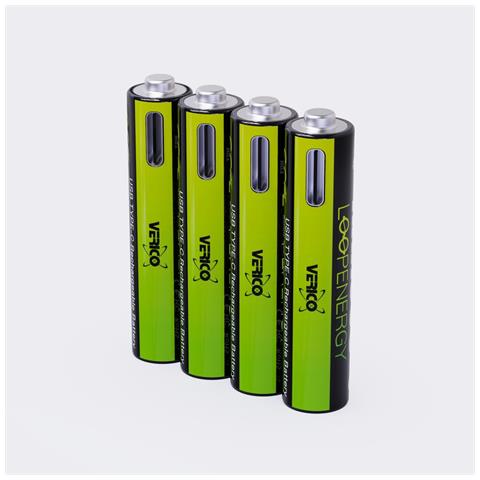 Loopenergy Usb-c Micro (aaa) -akku Li-ion 600 Mah 1.5 V 4 St. (1udbt-a2webc-nn) - Foto 1