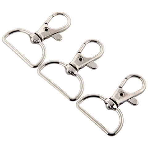 Anelli Girevoli Con Moschettone 10 Pz Silver 2,5 Cm - Foto 1