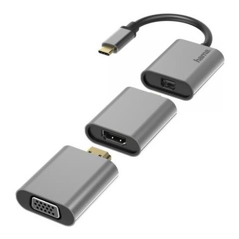 Video-adapter-set, 6in1, Usb-c, Mini-displayport, Hdmi™, Vga, Alu (00200306) - Foto 1