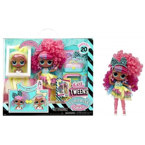Lol Surprise Tweens Surprise Swap Fashion Doll - Curls-2- Crimps Cora - 1 Bambola Tweens Da 17 Cm, 1 Mini Testa Per Lo Styling E Accessori - Foto 1