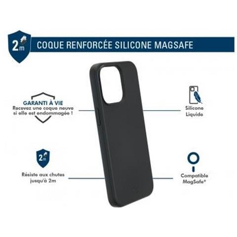 Cover Rinforzata In Silicone Compatibile Magsafe Per Iphone 15 Pro, Nero - Foto 2