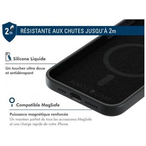 Cover Rinforzata In Silicone Compatibile Magsafe Per Iphone 15 Pro, Nero - Foto 3