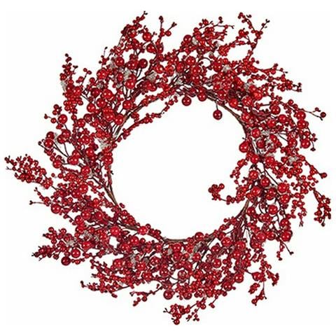 Ghirlanda Di Natale Rosso Plastica 48 X 10 X 48 Cm (6 Unità) - Foto 2