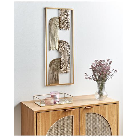 Decorazione Da Parete Thulium Metallo 75 Cm Oro - Foto 1