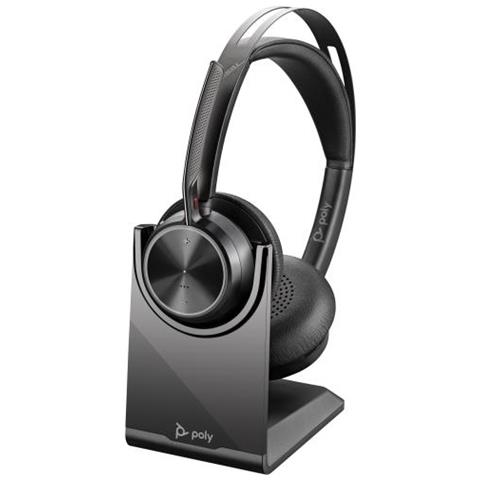 Poly Voyager Focus 2 Uc Auricolare Wireless A Padiglione Ufficio Usb Tipo A Bluetooth Base Di Ricarica Nero - Foto 3