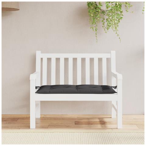 Cuscino Per Panca Nero 100x50x7 Cm In Tessuto Oxford - Foto 3