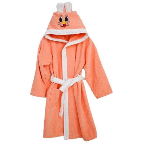 Accappatoio In Spugna Per Bambini 1-2 Anni - Arancione - Foto 1