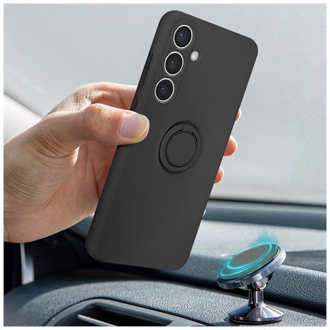 Cover Per Samsung Galaxy S24 Anello Supporto Silicone Flessibile - Foto 5
