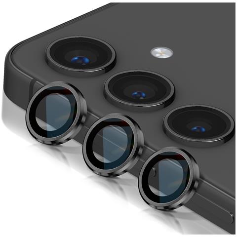 Proteggifotocamera Per Samsung S24 Vetro Temperato 9h Bordo Colorato, Nero - Foto 5