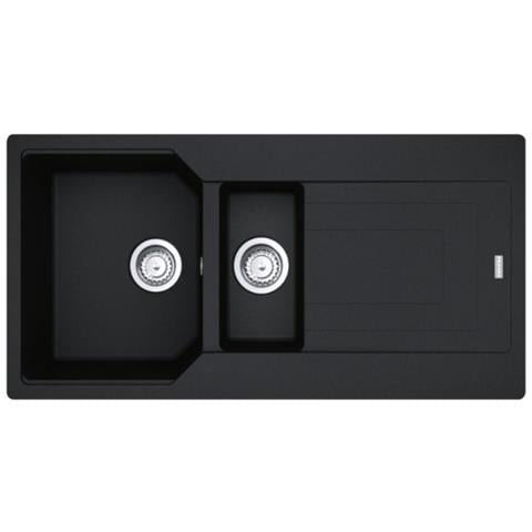 Lavello UBG 651 con 1 Vascha e 1/2 Gocciolatoio Reversibile Dimensioni 1000 x 500 mm Colore Nero - Foto 1