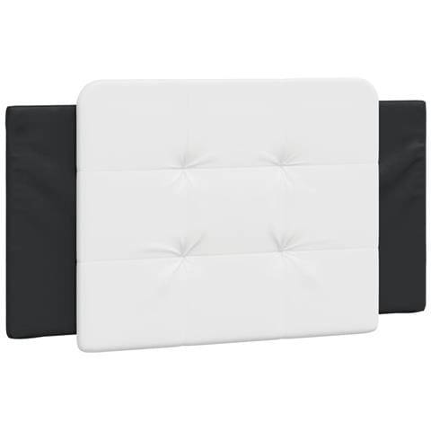 Cuscino Testiera Nero E Bianco 100 Cm In Similpelle - Foto 2