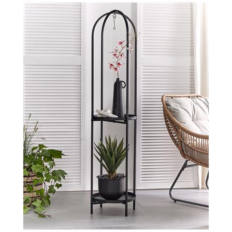 Supporto Per Vasi Tamarix Metallo 35 Cm Nero - Foto 1