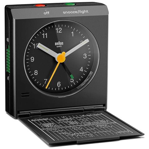 Bc05b Black Orologio Analogico Quarzo Sveglia Crescendo Snooze Luce Lancette Punta Luminosa Coperchio - Foto 1