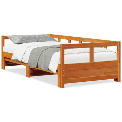 Dormeuse Senza Materasso Marrone Cera 80x200 Cm Legno Di Pino - Foto 2