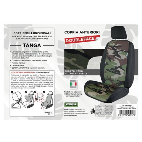 Coprisedili Anteriori Universali Tanga Doubleface Mimetic Deluxe/carta Tessile - Foto 3