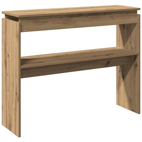 Tavolo Consolle Rovere Artigianale 102x30x80 Cm In Truciolato - Foto 2