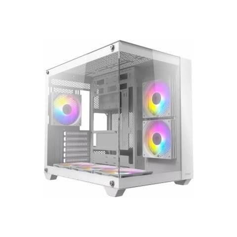 CX700 ARGB White Case Midi Tower No-Power ATX /mATX /Mini-ITX - Foto 1