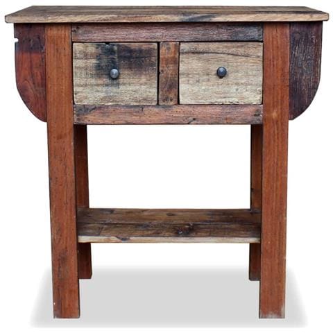 Consolle In Legno Di Recupero Misto 80x35x80 Cm - Foto 1