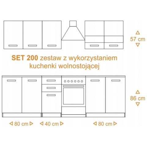 Topeshop KUCHNIA SET 200 BIEL, Moderno - Foto 2