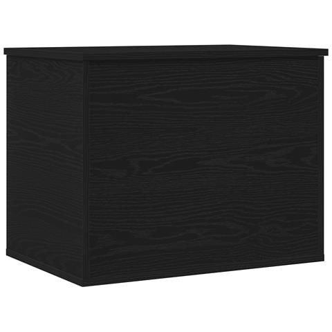 Scatola di Stoccaggio  con Coperchio Nero Rovere 60x42x46 cm Legno Ingegnerizzato - Foto 1