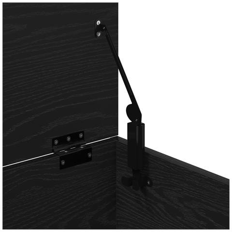 Scatola di Stoccaggio  con Coperchio Nero Rovere 60x42x46 cm Legno Ingegnerizzato - Foto 9