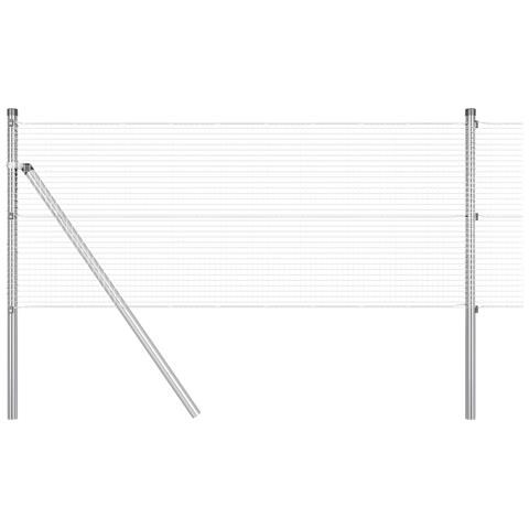 Recinzione in Rete Saldato con 13 Pali 0.4x50 m Acciaio Galvanizzato - Foto 1