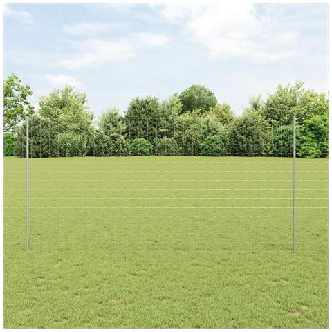 Recinzione Euro con 10 Post Silver 1,5x10 m Acciaio - Foto 2