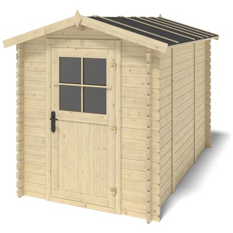 Casetta Da Giardino In Legno - 5.7m2 - 1.9x3m - 28mm - Colore: Naturale - Foto 1