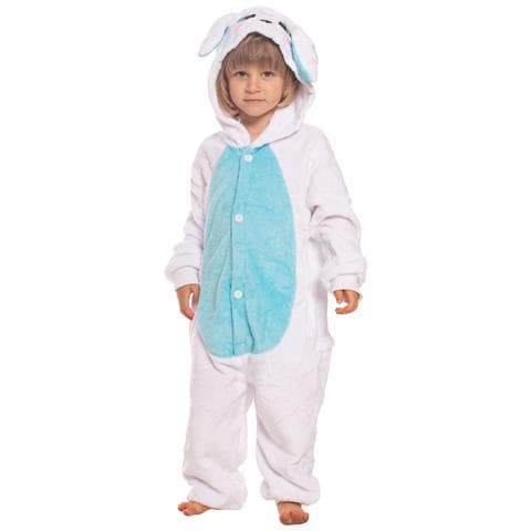 Pigiama Per Bambini Kigurumi Intero Costume Da Coniglio Blu 115-125 - Foto 2