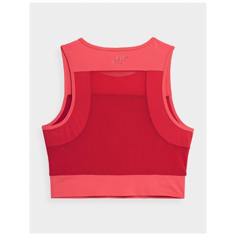 4f Top Allenamento Crop Top Ad Asciugatura Rapida Da Donna Rosa Taglia S - Foto 4