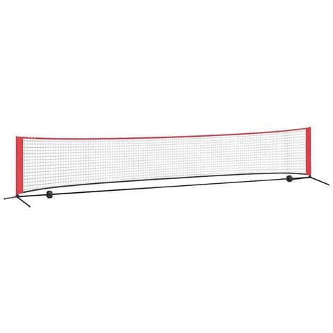 Rete da tennis Nero e rosso 494.5 x 90 x 87 cm Poliestere - Foto 1