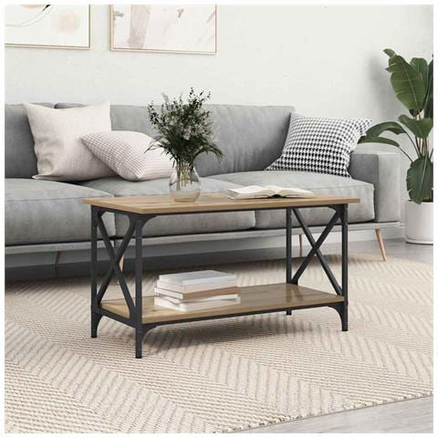 Tavolino da salotto rovere artigianale 80 x 45 x 45.5 cm - Foto 2