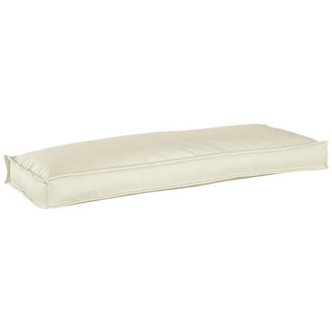 Cuscino per pallet per panchina panna 110x40x8 cm in tessuto Oxford - Foto 1