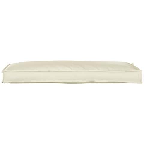 Cuscino per pallet per panchina panna 110x40x8 cm in tessuto Oxford - Foto 2